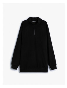 Koton Half-Zip Sweatshirt Standing Neck Long Sleeve