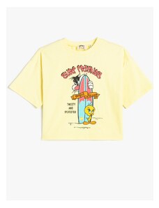Koton Sylvester And Tweety T-Shirt Licensed Short Sleeve Printed Cotton