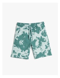 Koton Tie Dye Shorts Patterned Pocket Tie Waist Cotton