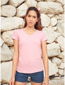 V-neck Women's Pink Valueweight Fruit of the Loom