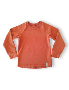 Crawler Organická bavlna tričko dlouhý rukáv dětské Cihlová II.jakost