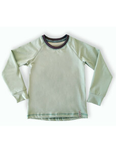 Crawler Organická bavlna tričko dlouhý rukáv dětské Olivová