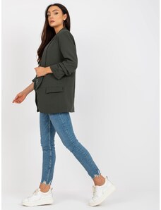 Fashionhunters Tmavá khaki elegantní sako od Adély
