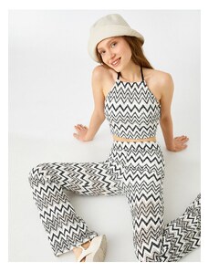 Koton Crop Singlets, Halterneck Patterned