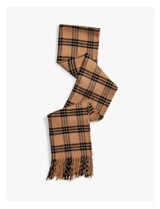 Koton Plaid Tasseled Scarf