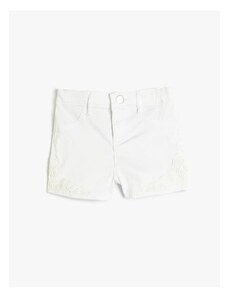 Koton Shorts Crochet Lace Detail Pocket Cotton Blended