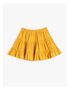 Koton Skirt Frilled Comfortable Cut Elastic Waist Textured