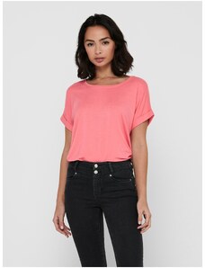 Růžové dámské tričko ONLY Moster - Dámské