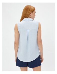 Koton Sleeveless Basic Shirt Buttoned