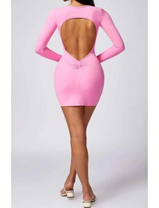Gymclothes Dámské šaty Bella Backless Pink