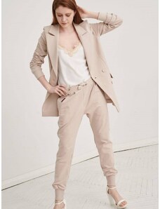Beige oversize double-breasted jacket Blue Shadow