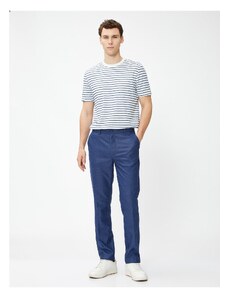 Koton Fabric Trousers Slim Fit Button Detailed Pocket
