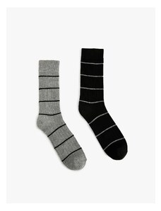 Koton Striped Set of 2 Socks Multicolored