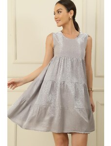 By Saygı Ruffle-trimmed Cotton Satin Sleeveless Dress