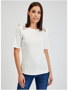 Orsay Bílé dámské tričko s průstřihem na zádech - Dámské