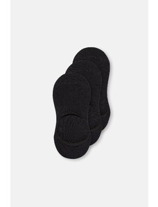 Dagi Black Women's 3-Pack Invisible Socks