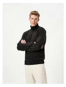 Koton Turtleneck Sweater Knitwear Long Sleeve Ribbed Textured