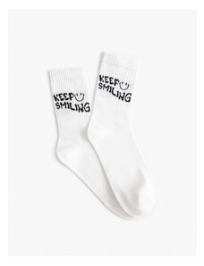 Koton Slogan Patterned Socks