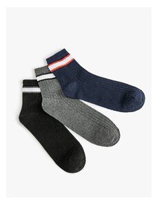 Koton 3-Piece Socks Set Multi Color Striped Pattern