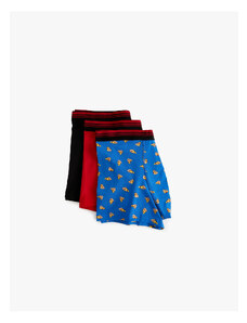 Koton Boxer Set of 3 with Pizza Print, Multicolor