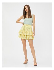 Koton Tiered Floral Mini Skirt