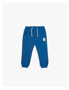 Koton Jogger Sweatpants with Applique Detail Tie Waist Ribbon