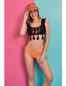 Dagi Orange Thin Lace Bikini Bottom