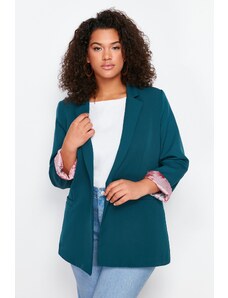 Trendyol Curve Green Woven Plus Size Jacket