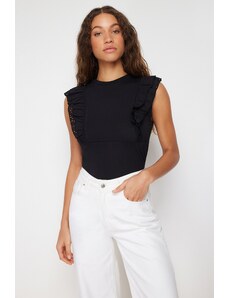 Trendyol Black Embroidery Detailed Knitted Blouse