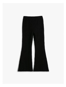 Koton Spanish Leg Trousers, Corduroy, with Elastic Waist.