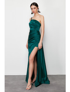 Trendyol Emerald Green Woven Long Evening Dress
