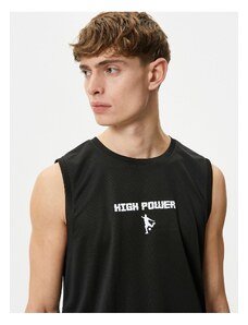 Koton Athletic Tank Top with Slogan Printed Sleeveless Crewneck