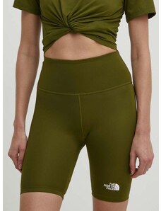 Sportovní šortky The North Face dámské, zelená barva, hladké, high waist, NF0A87JUPIB1