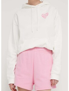 Bavlněné šortky HUGO růžová barva, hladké, high waist, 50516269