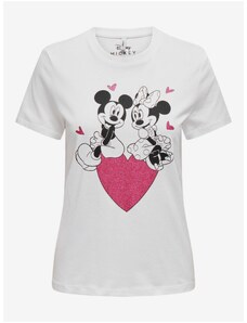 Bílé dámské tričko ONLY Mickey - Dámské