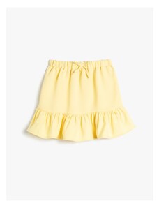 Koton Modal Fabric Mini Skirt Ruffled Elastic Waist