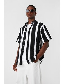 Koton Striped Short Sleeve Shirt