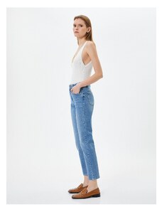 Koton Прямі джинси зі стандартною талією бавовняна еластична кишеня - Eve Slim Jean