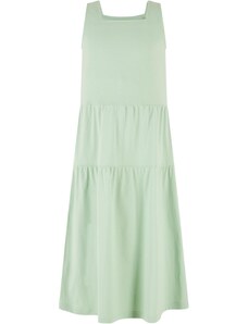 Urban Classics Kids Dívčí šaty 7/8 Length Valance Summer Dress - zelené