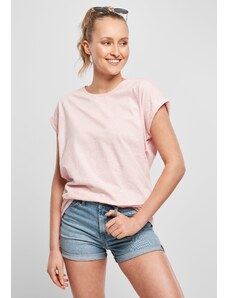 UC Ladies Dámské tričko Melange Extended Shoulder Tee růžové melanžové