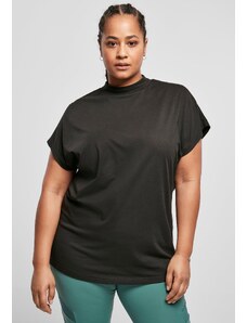 UC Ladies Dámské oversized tričko viskózového střihu na rukávu černé