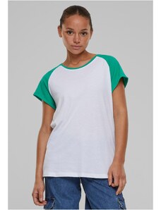 UC Ladies Dámské tričko Contrast Raglan - bílá/zelená