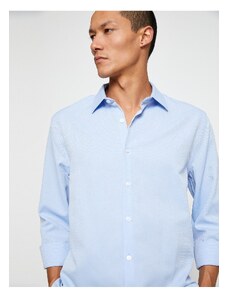 Koton Sports Shirt Slim Fit Classic Collar Long Sleeve Non Iron