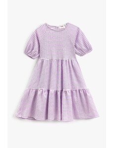 Koton Plain Lilac Girl's Tea-length Dress