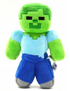 Plyšová hračka Minecraft Zombie Steve 23cm