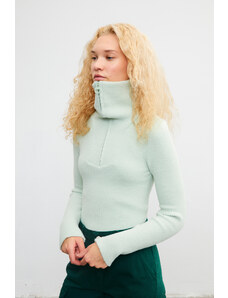 VATKALI Zkrácený svetr s límcem na zip - Limitovaná edice