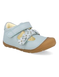 Barefoot dětské sandály Bundgaard - Petit Summer Flower Jeans Mint modré