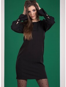 INPRESS Dress with flared sleeves black