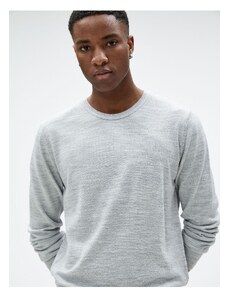 Koton Basic Knitwear Sweater Crew Neck Slim Fit Long Sleeve