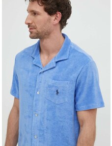 Košile Polo Ralph Lauren pánská, fialová barva, regular, s klasickým límcem, 710899170